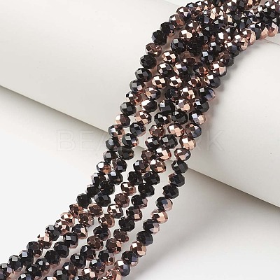 Electroplate Opaque Glass Beads Strands EGLA-A034-P3mm-N01-1
