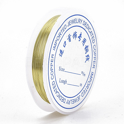 Round Copper Jewelry Wire CWIR-S002-0.4mm-02-1
