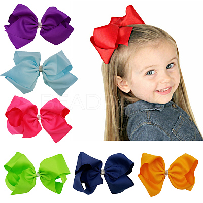 Grosgrain Bowknot Alligator Hair Clips OHAR-Q047-M-1
