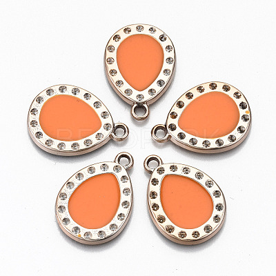 UV Plating Acrylic Pendant Rhinestone Settings OACR-R252-03-06LG-1