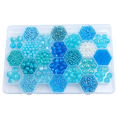 DIY 24 Style Acrylic & Resin Beads Jewelry Making Finding Kit DIY-NB0012-01A-1