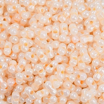 Opaque Colours Luster Glass Seed Beads SEED-K010-04F-1