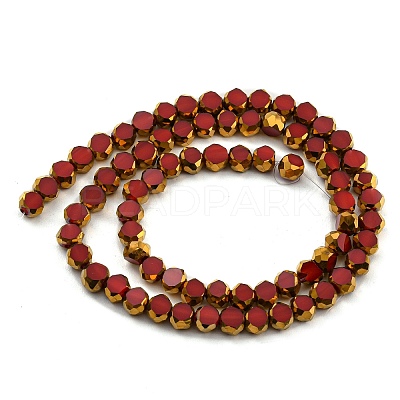 Electroplate Transparent Glass Beads Strands EGLA-G037-02A-HP-1