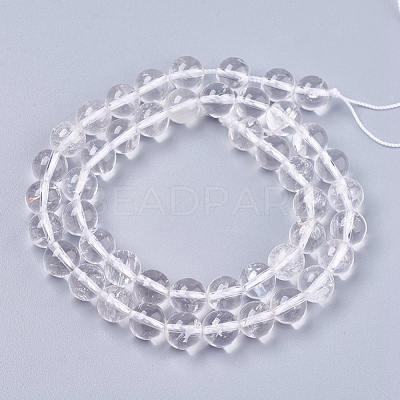 Natural Quartz Crystal Beads Strands G-R193-05-6mm-1