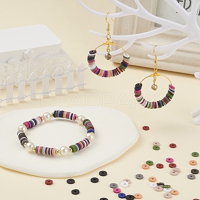 1500Pcs 10 Colors Dark Colors Handmade Polymer Clay Beads CLAY-YW0001-37B-1