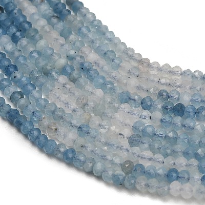 Natural Devil Blue Aquamarine Beads Strands G-NH0072-A01-01-1