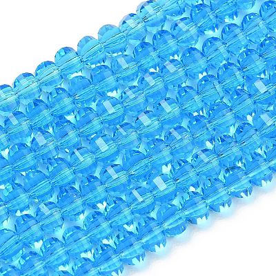 Transparent Glass Beads Strands GLAA-G125-01A-05-1