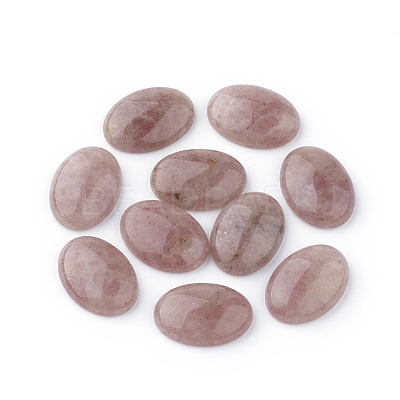 Natural Strawberry Quartz Gemstone Cabochons G-T020-18x25mm-28-1