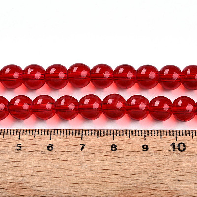 Baking Paint Transparent Glass Beads Strands DGLA-N006-8mm-10-1