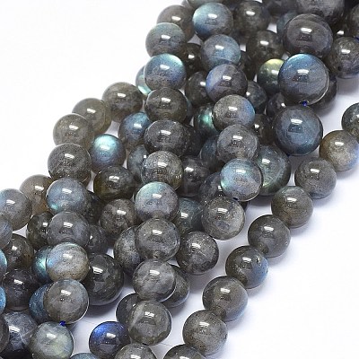 Natural Labradorite Beads Strands G-F602-04-10mm-1