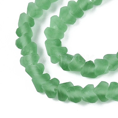 Frosted Transparent Glass Beads Strands GLAA-N016-4mm-27-1