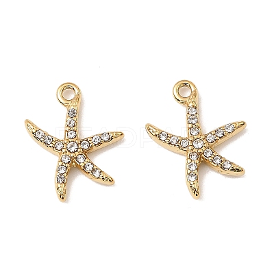 304 Stainless Steel with Crystal Rhinestone Charms STAS-G358-05G-06-1