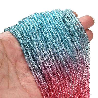 Transparent Painted Glass Beads Strands DGLA-A034-T2mm-A11-1