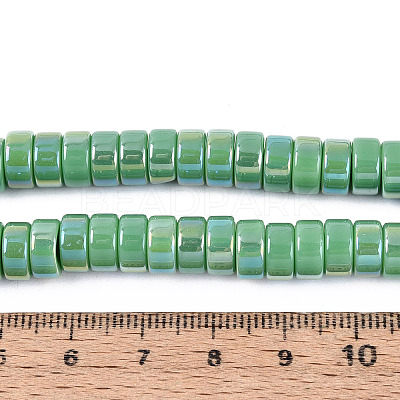 AB Color Plated Opaque Glass Beads Strands GLAA-T026-4x8mm-P02-1