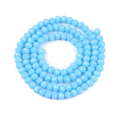 Opaque Solid Color Imitation Jade Glass Beads Strands EGLA-A044-P3mm-D08-1