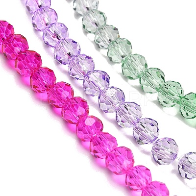 Transparent Painted Glass Beads Strands DGLA-A034-T4mm-A06-1