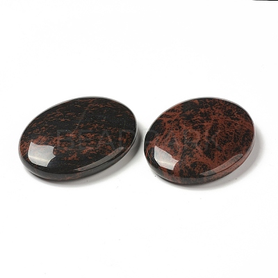 Natural Mahogany Obsidian Worry Stone for Anxiety Therapy G-B036-01L-1
