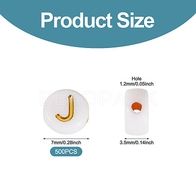 500Pcs Plating Acrylic Beads PACR-TADJ0001-01J-1