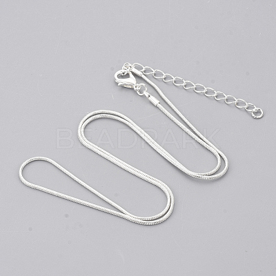 Brass Snake Chain Necklaces X-MAK-T006-11A-S-1