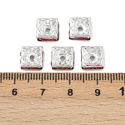Brass Grade A Rhinestone Spacer Beads RSB074NF-08S-1