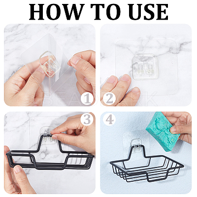 4 Sets 2 Colors Stainless Steel Soap Dishes DIY-GA0005-27-1