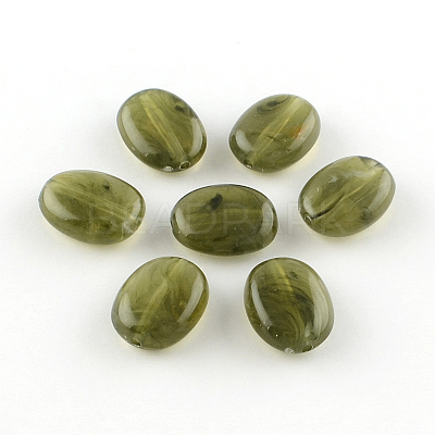 Oval Imitation Gemstone Acrylic Beads OACR-R047-26-1