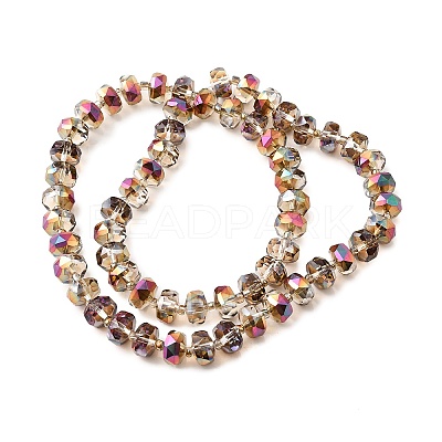 Transparent Electroplate Glass Beads Strands EGLA-P062-01A-02-1