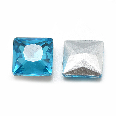 Pointed Back Glass Rhinestone Cabochons RGLA-T027-8x8mm-13-1