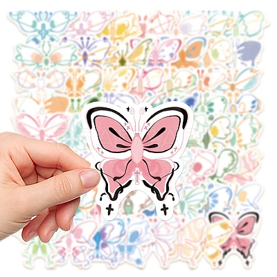 PVC Self Adhesive Butterfly Sticker Labels STIC-PW0015-13-1