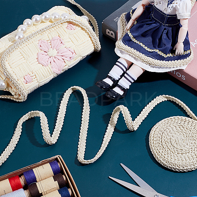 Polyester Lace Trim Ribbon OCOR-WH0082-398A-1