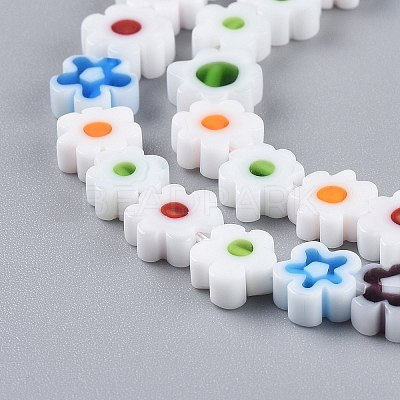 Handmade Millefiori Glass Bead Strands LAMP-J035-8mm-11-1