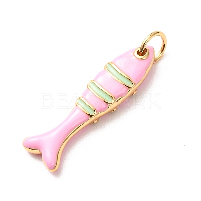 Brass with Enamel Pendants KK-CBA2F11-03G-02-1