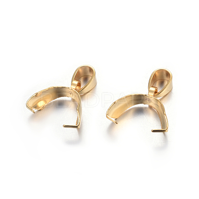 201 Stainless Steel Pendant Pinch Bails X-STAS-P223-16G-1