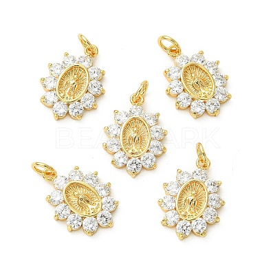 SHEGRACE Brass Micro Pave Cubic Zirconia Pendants XGRQ3P737-617G-1