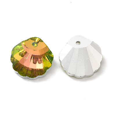 Electroplate Glass Pendants GLAA-A008-06E-1