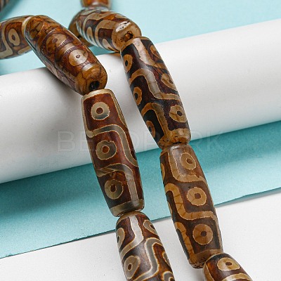 Tibetan Style dZi Beads Strands G-P526-C03-1
