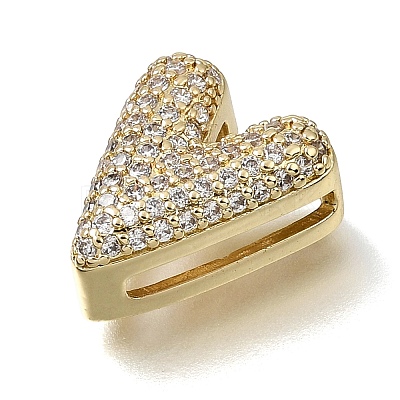 Brass Micro Pave Clear Cubic Zirconia Beads CU-CBAEEA8-16G-1