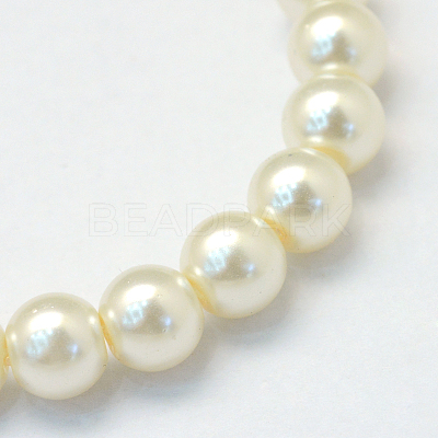 Baking Paint Glass Pearl Bead Strands X-HY-Q003-3mm-02-1