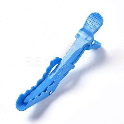 Plastic Alligator Hair Clips OHAR-WH0016-09C-1