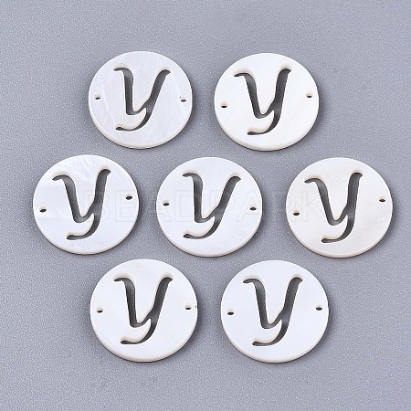 Natural Freshwater Shell Links Connectors SHEL-S276-120Y-1