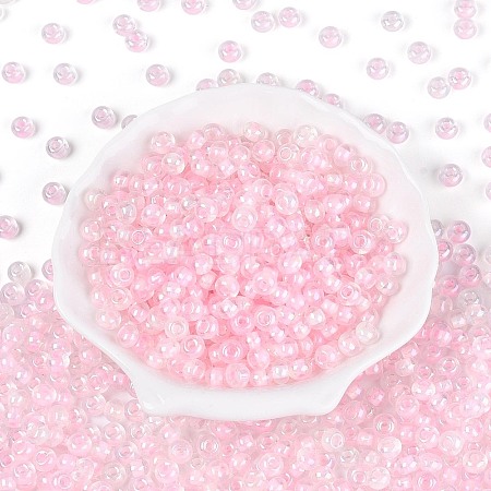 FGB Inside Colours Transparent Glass Seed Beads SEED-T009-01J-1