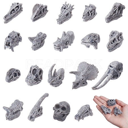 19Pcs PVC Dinosaur Miniature Ornaments DJEW-ME0001-01-1