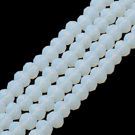 Imitation Jade Solid Color Glass Beads Strands EGLA-A034-J4mm-MD06-1