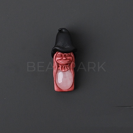 Natural Rose Quartz Pendants PW-WG69385-16-1