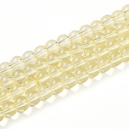 Baking Paint Transparent Glass Beads X1-DGLA-N006-6mm-03-1