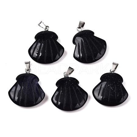 Synthetic Blue Goldstone Pendants G-T138-208K-1