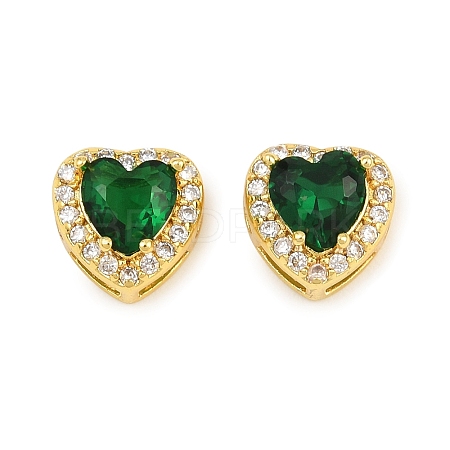 Brass Pave Cubic Zirconia Beads CU-CBA3D67-08G-12-1