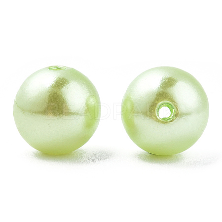Spray Painted ABS Plastic Imitation Pearl Beads OACR-T015-05C-10-1