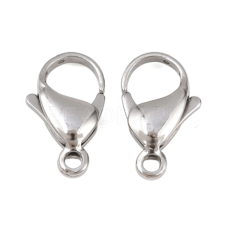 Tarnish Resistant 304 Stainless Steel Lobster Claw Clasps STAS-G035-H-1