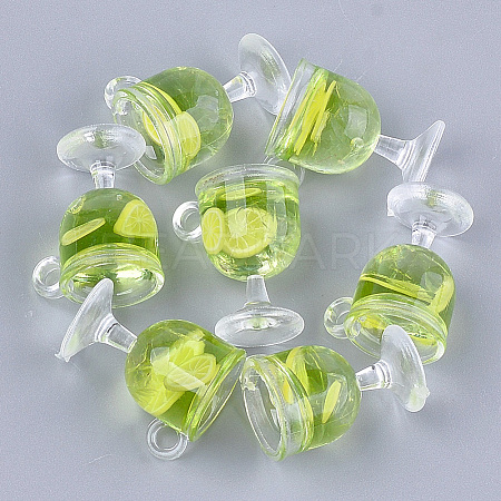 Resin Cup Pendants X-CRES-S359-11A-1